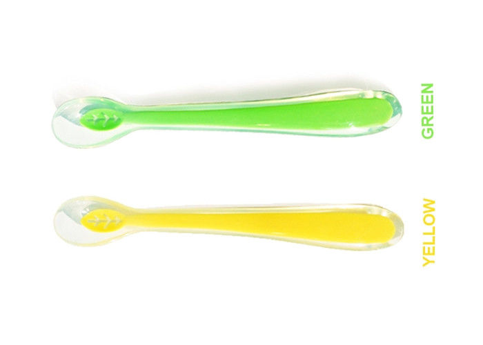 Customize Food Grade Colorful Self Feeding Training Spoon For First Stage Baby